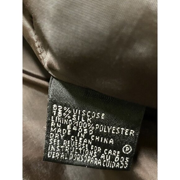 KASPER Women's Brown Tan  Striped One Button Striped Blazer Jacket Top  Size 8 - Picture 7 of 10